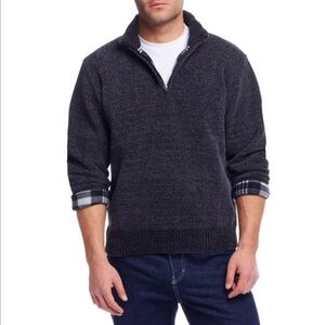 Weatherproof Vintage Men's Chenille 1/4 Zip Sweater Size M